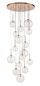 Delilah 16-Light Multi Pendant in Aged Brass with Clear Glass (4450|HF4266-AB)