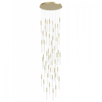 Main Street  51 Light Snow Acyrlic Multi Pendant in Brushed Brass (4450|HF2051-SNW-BB)