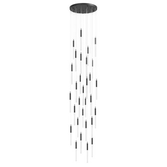 Main Street 31-Light 30''W Chandelier in Black/Snow (4450|HF2031-SNW-BK)