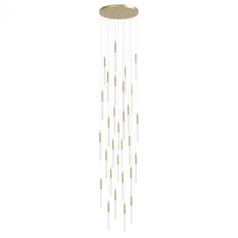 Main Street  31 Light Snow Acyrlic Multi Pendant in Brushed Brass (4450|HF2031-SNW-BB)