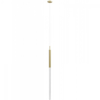 Main Street  1 Light Snow Acyrlic Pendant in Brushed Brass (4450|HF2020-SNW-BB)