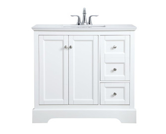 36 inch  Single Bathroom Vanity in White (758|VF90336WH)