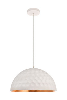 Clio Collection Pendant D15.7 H8.5 Lt:1 Outside frosted white and Inside Gold Leaf Fi (758|LDPD3018)