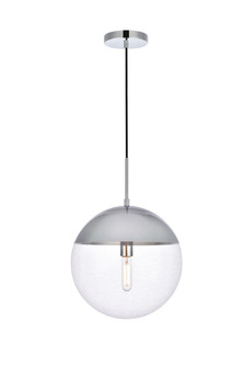 Eclipse 1 Light Chrome Pendant With Clear Glass (758|LD6047C)