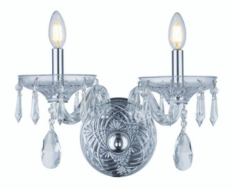 Elliott 2 light Chrome & Clear Wall Sconce Clear Royal Cut Crystal (758|7873W15C/RC)