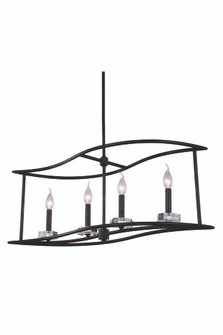 Bjorn Collection Chandelier L:32 W:12 H:65 Lt:4 Vintage Bronze Finish Royal Cut Clear (758|1494D32VB)