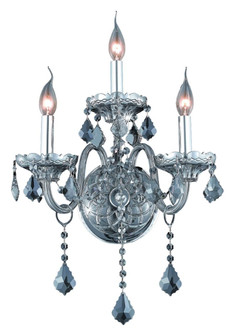 Verona 3 light Silver Shade Wall Sconce Silver Shade (Grey) Royal Cut Crystal (758|V7853W3SS-SS/RC)