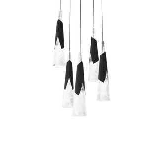 Kilt Multilight Pendant Light (3612|PD-44405R-BK)