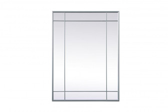 French Panel Wall Mirror 30x40 Inch in Silver (758|MR3A3040SIL)