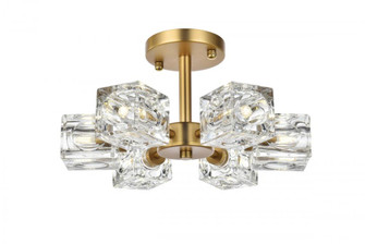Lyra 14 inch Flush Mount in Satin Gold (758|LD920F14SG)