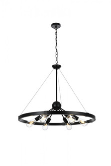 Thora 31.5 inch Pendant Light  in Black (758|LD746D32BK)