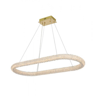 Bowen 42 Inch Adjustable LED Chandelier in Satin Gold (758|3800D42L1SG)