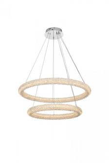 Bowen 32 Inch Adjustable LED Chandelier in Chrome (758|3800G32C)