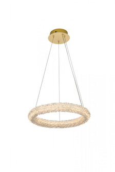 Bowen 18 inch Adjustable LED Chandelier in Satin Gold (758|3800D18SG)