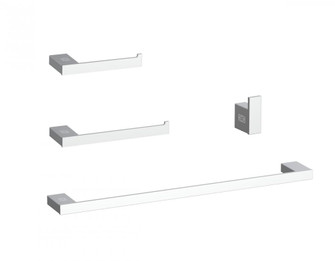 Bathroom hardware set 24''x2.9''+7''x2.9''+2.2''x1.5''+9.6''x2.9'' chrome (758|HWB-13S4PCH)