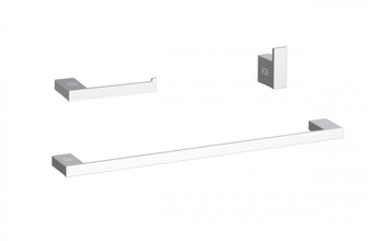 Bathroom hardware set 24''x2.9''+7''x2.9''+2.2''x1.5'' chrome (758|HWB-13S3HPCH)