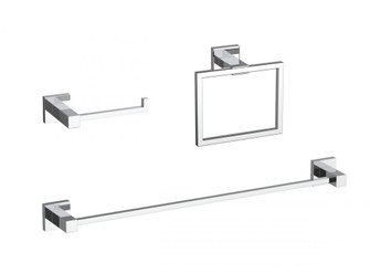 Bathroom hardware set 24''x2.7+6.6''x3.1''+7.8''x5.9 chrome (758|HWB-12S3RPCH)