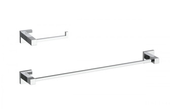 Isla 2-Piece Bathroom Hardware Set in Chrome (758|HWB-12S2PCH)