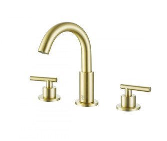 Leah 8 inch Widespread Double Handle Bathroom Faucet in Brushed Gold (758|FAV-1009BGD)