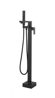 Henry Floor Mounted Roman Tub Faucet with Handshower in Matte Black (758|FAT-8002MBK)