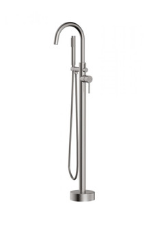 Steven Floor Mounted Roman Tub Faucet with Handshower in Brushed Nickel (758|FAT-8001BNK)