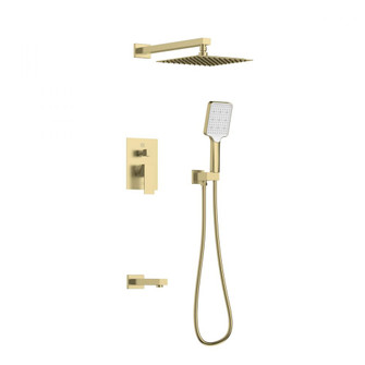Petar Complete Shower and Tub Faucet with Rough-in Valve in Brushed Gold (758|FAS-9004BGD)