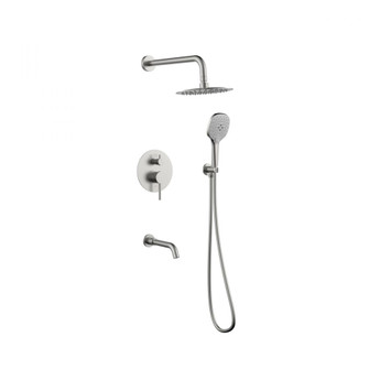 George Complete Shower and Tub Faucet with Rough-in Valve in Brushed Nickel (758|FAS-9002BNK)