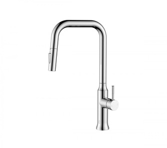 Noor Single Handle Pull Down Sprayer Kitchen Faucet in Chrome (758|FAK-311PCH)