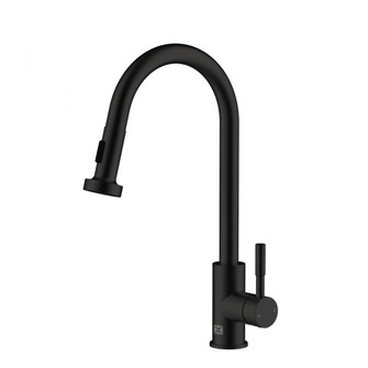 Sem Single Handle Pull Down Sprayer Kitchen Faucet in Matte Black (758|FAK-309MBK)