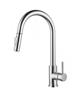Luca Single Handle Pull Down Sprayer Kitchen Faucet with touch sensor in Chrome (758|FAK-306PCH)