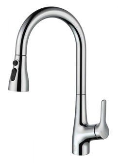Andrea Single Handle Pull Down Sprayer Kitchen Faucet in Chrome (758|FAK-305PCH)