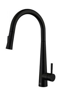 Lucas Single Handle Pull Down Sprayer Kitchen Faucet in Matte Black (758|FAK-301MBK)