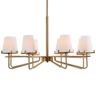 Uttermost Lassen 8 Light Brass Chandelier (85|21382)
