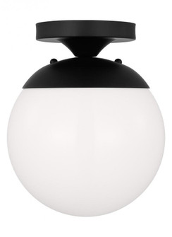 One Light Wall / Ceiling Semi-Flush Mount with White Glass (7725|7518-112)