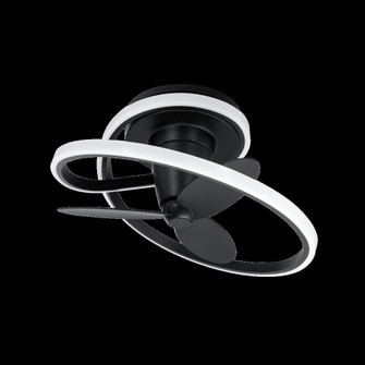 VELOCE CEILING FAN FLUSH MOUNT 28IN 4CCT (7200|FH-D2402-28L-BK)
