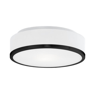 Charlie 12-in Black Dimmable LED Flush Mount (461|FM6012-BK-5CCT)