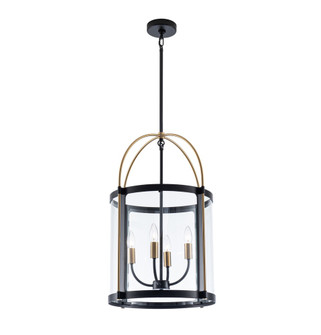Bonita Collection 4-Light 17'' Pendant Black and Brushed Brass (12|AC11515BB)