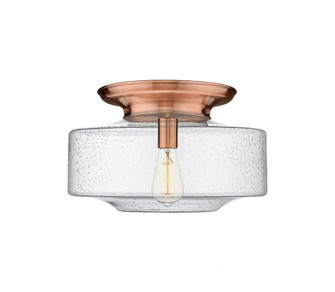 Bridgeton - 1 Light - 16 inch - Antique Copper - Flush Mount (3442|221-1F-AC-G694-16)
