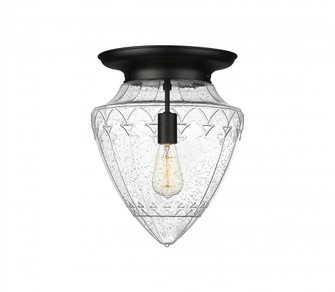 Beacon - 1 Light - 14 inch - Matte Black - Flush Mount (3442|221-1F-BK-G664-12)