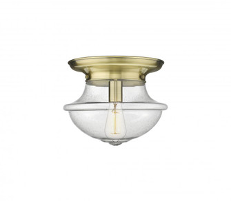 Oxford - 1 Light - 14 inch - Antique Brass - Flush Mount (3442|221-1F-AB-G544)