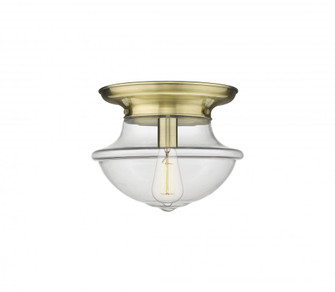 Oxford - 1 Light - 14 inch - Antique Brass - Flush Mount (3442|221-1F-AB-G542)
