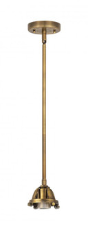 Nouveau 2 - 1 Light - 7 inch - Brushed Brass - Stem hung - Mini Pendant (3442|288-1S-BB)