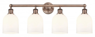 Bella - 4 Light - 33 inch - Antique Copper - Bath Vanity Light (3442|616-4W-AC-G558-6GWH)