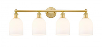 Bella - 4 Light - 33 inch - Satin Gold - Bath Vanity Light (3442|616-4W-SG-G558-6GWH)