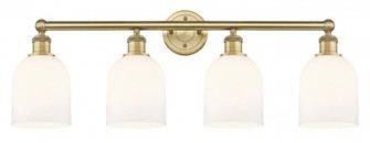 Bella - 4 Light - 33 inch - Brushed Brass - Bath Vanity Light (3442|616-4W-BB-G558-6GWH)