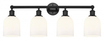 Bella - 4 Light - 33 inch - Matte Black - Bath Vanity Light (3442|616-4W-BK-G558-6GWH)