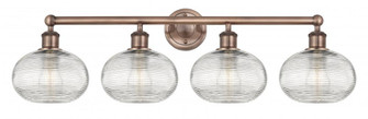 Ithaca - 4 Light - 35 inch - Antique Copper - Bath Vanity Light (3442|616-4W-AC-G555-8CL)