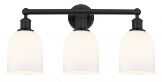 Bella - 3 Light - 24 inch - Matte Black - Bath Vanity Light (3442|616-3W-BK-G558-6GWH)