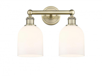 Bella - 2 Light - 15 inch - Antique Brass - Bath Vanity Light (3442|616-2W-AB-G558-6GWH)