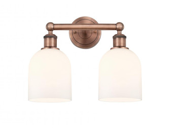 Bella - 2 Light - 15 inch - Antique Copper - Bath Vanity Light (3442|616-2W-AC-G558-6GWH)